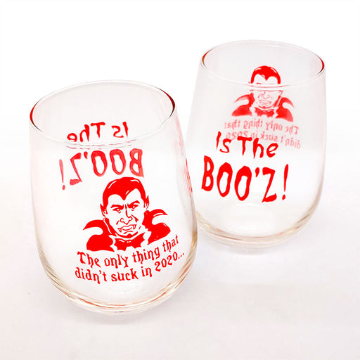 Boo'z 2020 - Halloween Stemless Wine Glass - 17 oz.