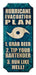 Hurricane Evacuation Plan Wood Plaque Kolorcoat™ Sign