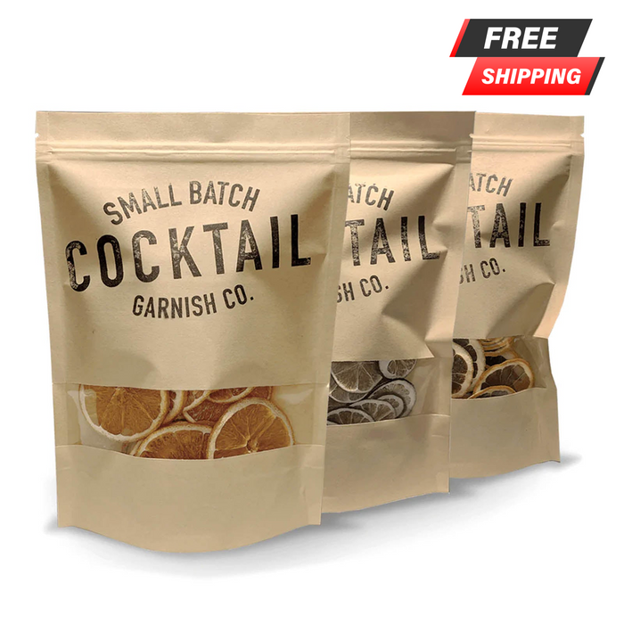 Small Batch Cocktail Garnish Co.'s Case of Dehydrated Slices - Flavor Options