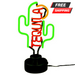 Tequila Cactus Neon Sculpture