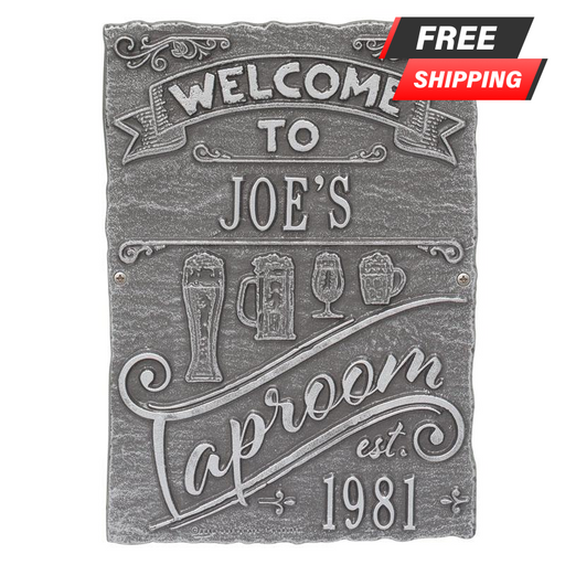  CUSTOMIZABLE Cast Aluminum Plaque - Taproom Brew Pub Design