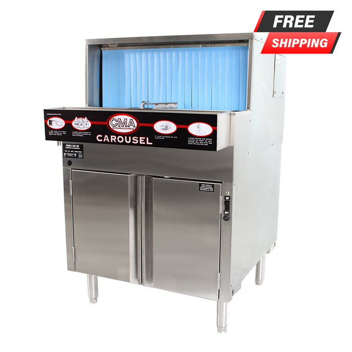 CMA LOW TEMP UNDER COUNTER GLASSWASHER WITH 3.0 KW ELECTRIC TANK HEATER & CIRCULAR CONVEYOR