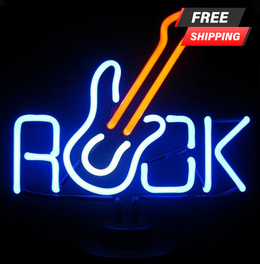 Rock with Guitar NEON Sculpture