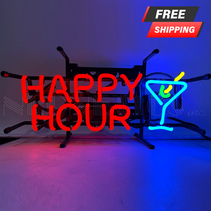 Happy Hour Neon Sign