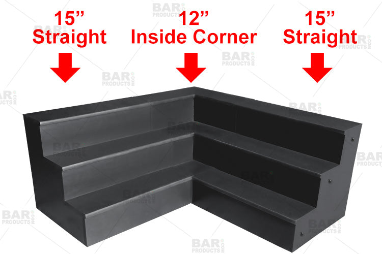 MixMaster™ 3 Tier Incremental Wooden Liquor Bottle Shelf Displays - NATURAL