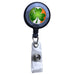 Black - Irish Flag and Shamrock Translucent Plastic Badge Reel