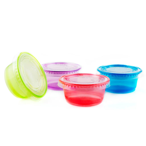 Jello Shot Cups w/Lids - Multi Color - 2 ounce - 50 pack