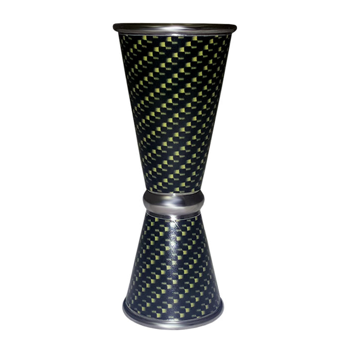 Designer Jigger - Tall Double-Sided 28ML by 56ML - GOLD CARBON FIBER