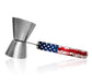 Jigger with Printed Handle Design - U.S. Flag - .75oz x 1.25oz