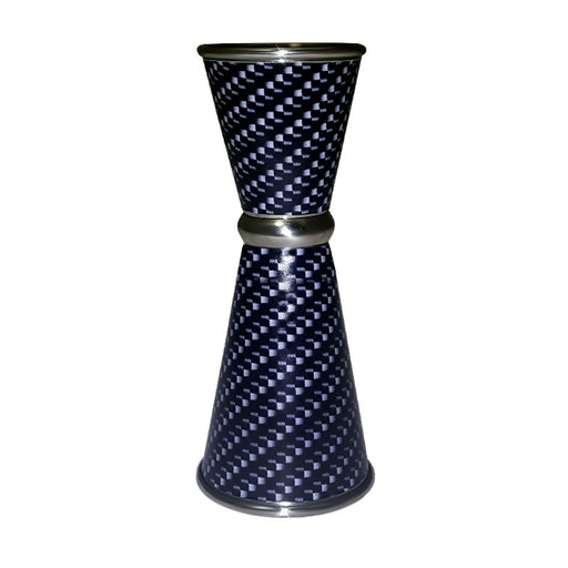 Designer Jigger - Tall Double-Sided 28ML by 56ML - SILVER CARBON FIBER