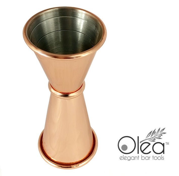 Olea™ Japanese Tall Jigger - Copper Plated - 1 1/2oz X 1oz