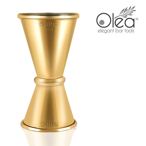 Olea™ Japanese Tall Jigger - Gold Plated - 1/2oz X 3/4oz