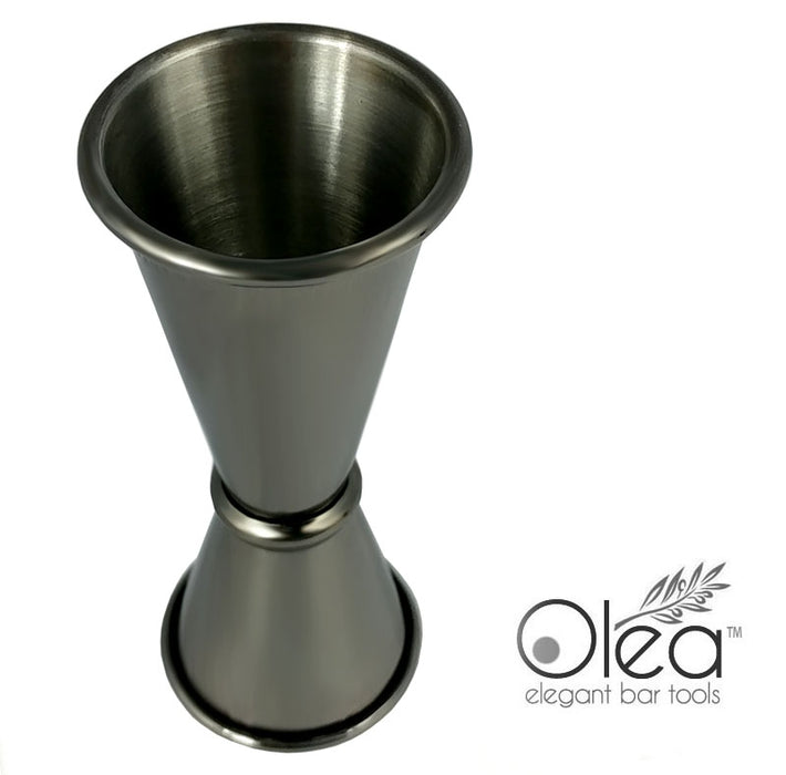 Olea™ Japanese Tall Jigger - Gunmetal Plated - 1 1/2oz X 1oz