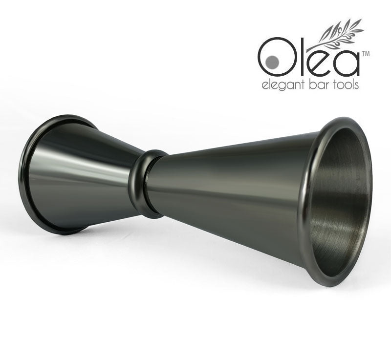 Olea™ Japanese Tall Jigger - Gunmetal Plated - 1 1/2oz X 1oz