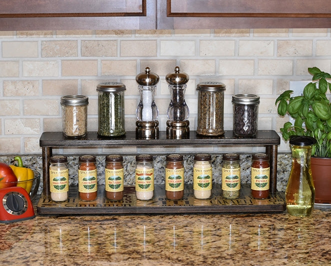 Counter Caddies™ - "CULINARY Themed Artwork" - Straight Shelf - spices herbs seasonings