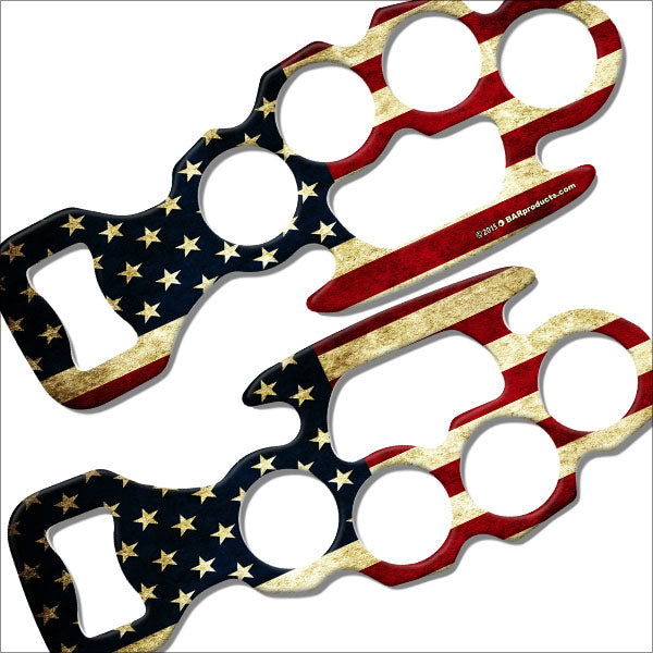 Kolorcoat™ Knuckle Buster Bottle Opener - U.S. Flag