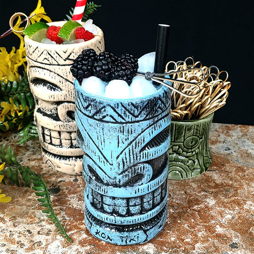 BarConic® Tiki Mug - Kon Tiki Teal - 20 ounce