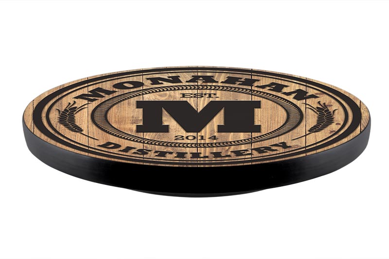 Wood Lazy Susan - Add Your Name - Distillery - Size Variations