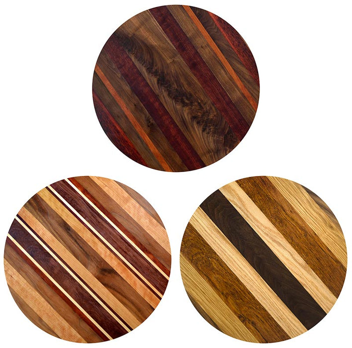 Lazy Susan - WOOD END GRAIN Designs - 3 Different Sizes - For Kitchen Table Top