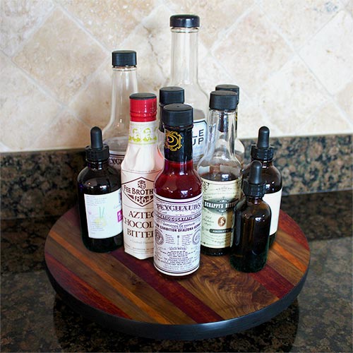 Lazy Susan - WOOD END GRAIN Designs - 3 Different Sizes - For Kitchen Table Top