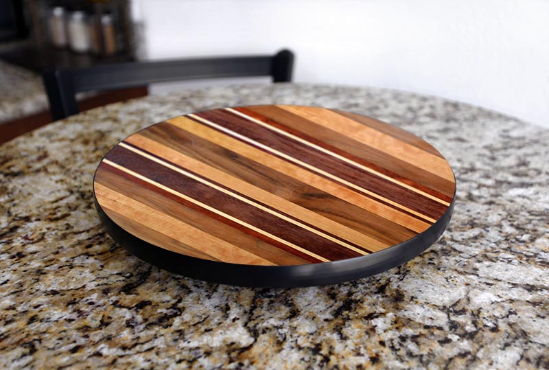 Lazy Susan - WOOD END GRAIN Designs - 3 Different Sizes - For Kitchen Table Top