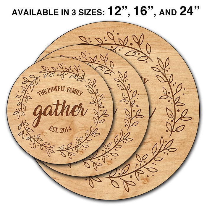 ADD YOUR NAME Lazy Susan - GATHER - 3 Different Sizes - Table Top