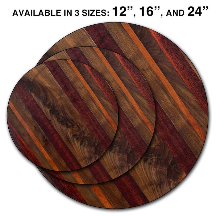 Lazy Susan - WOOD END GRAIN Designs - 3 Different Sizes - For Kitchen Table Top