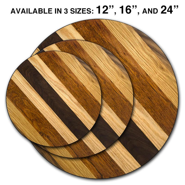 Lazy Susan - WOOD END GRAIN Designs - 3 Different Sizes - For Kitchen Table Top