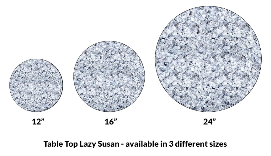 Lazy Susan - GRANITE Designs - 3 Different Sizes - For Kitchen Table Top