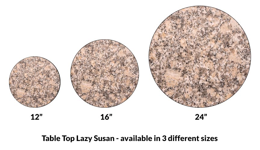 Lazy Susan - GRANITE Designs - 3 Different Sizes - For Kitchen Table Top