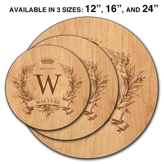 ADD YOUR NAME Lazy Susan - MONOGRAM - 3 Different Sizes - Table Top