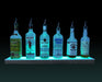 BarConic® LED Liquor Bottle Display Shelf - Low Profile - 1 Step - Diamond Plate Print - Several Lengths