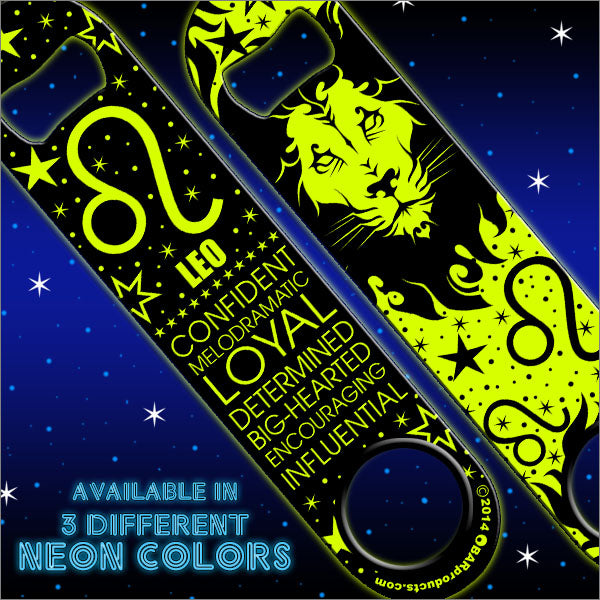 Kolorcoat™ Zodiac Speed Bottle Opener - LEO - NEON YELLOW