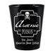 CUSTOMIZABLE - 1.75oz Black Shot Glass - Poison Halloween Design