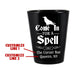 CUSTOMIZABLE - 1.75oz Black Shot Glass - Spell Halloween Design