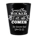 CUSTOMIZABLE - 1.75oz Black Shot Glass - Wicked Halloween Design