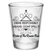 Customizable 1.75 oz. Clear Shot Glass- Drink Responsibly Means Don't Spill it! The Rules of the bar! - AYN