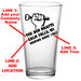  CUSTOMIZABLE - 16oz Pint / Mixing Glass- BAR2