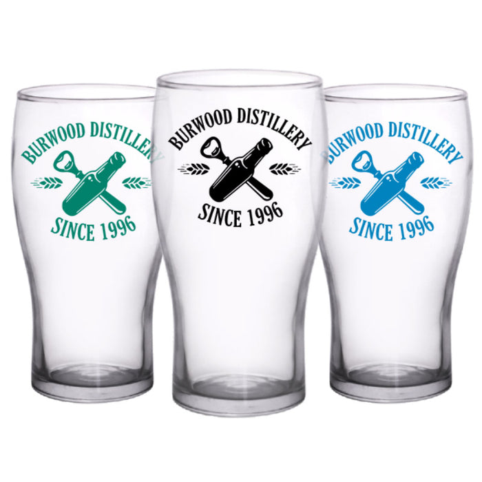 CUSTOMIZABLE - 20oz Imperial Pub Glass- Distillery 