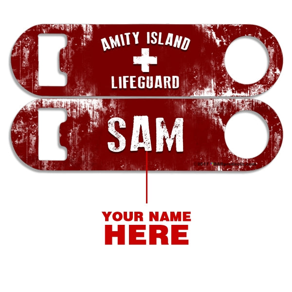 CUSTOMIZABLE Skinny Mini Bottle Opener - Amity Island Lifeguard