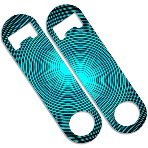 CUSTOMIZABLE Skinny Mini Bottle Opener - Blue Swirl