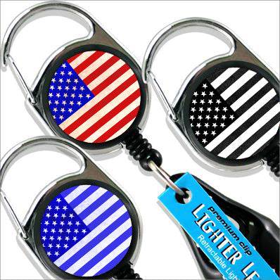 PREMIUM CLIP LIGHTER LEASH® - FLAG SERIES