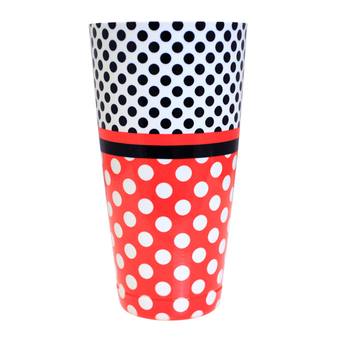 Cocktail Shaker Tin - Printed Designer Series - 28oz weighted - Minnie Mouse Polka Dots