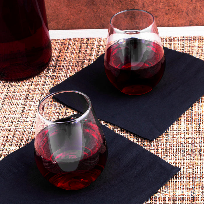 4 ounce Plastic Stemless Wine Glass - Box of 8