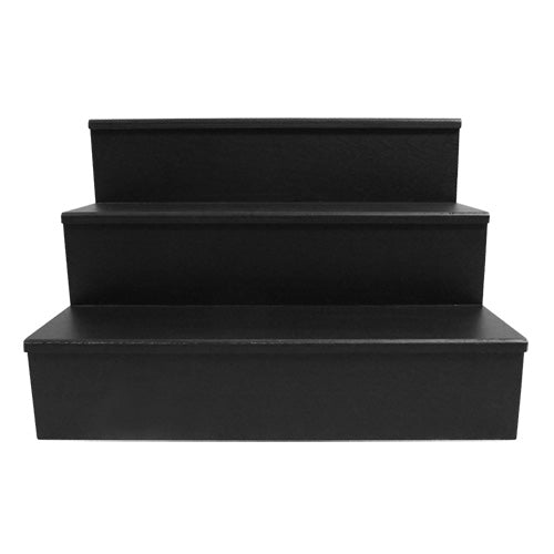 Wooden Liquor Shelves - 3 Tier - Black