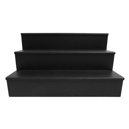 Wooden Liquor Shelves - 3 Tier - Black