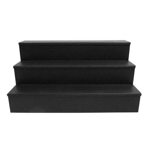 Wooden Liquor Shelves - 3 Tier - Black