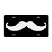 Mustache Themed License Plates - Black