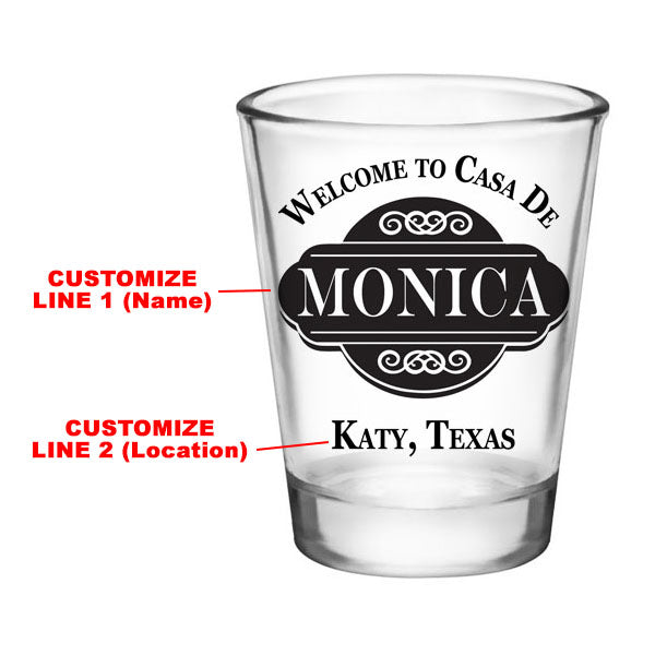 CUSTOMIZABLE - 1.75oz Clear Shot Glass - Casa De