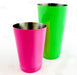 BarConic® Cocktail Shaker Set - 28oz / 18oz Weighted Tins - Neon Green / Neon Pink